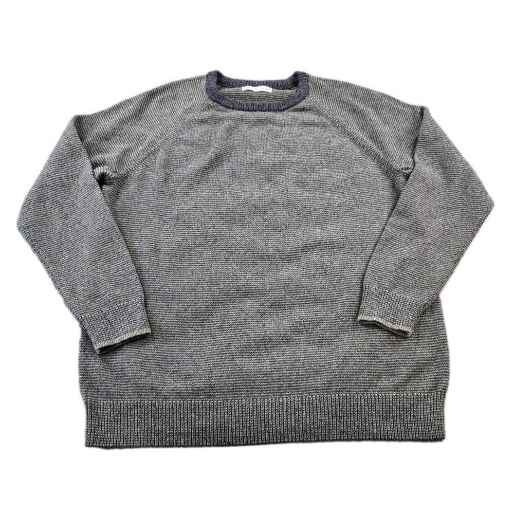 Mutual Weave Men's Tight Knit Gray Sweater Crew Neck Pullover Size 2XL